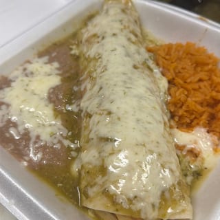 Grande Wet Chile Verde Burrito