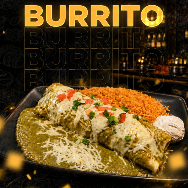 Grande Wet Chile Verde Burrito. Con Dlx.