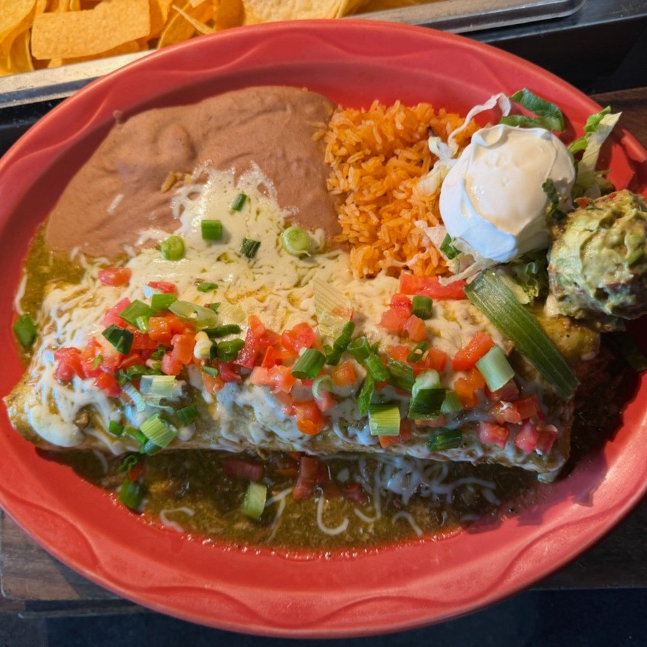 Grande Wet Chile Colorado Burrito.